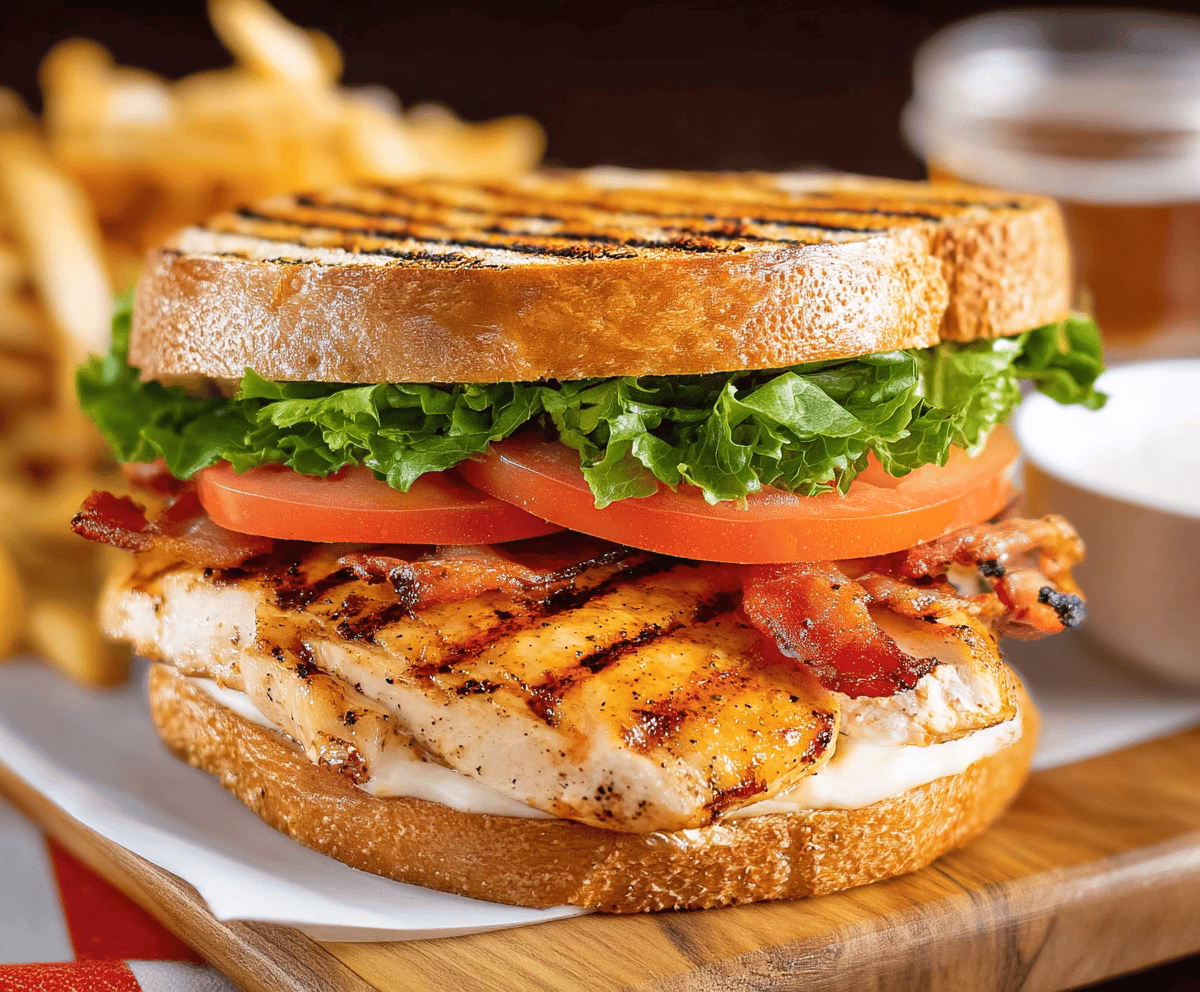 Easy Grilled Chicken Club Sandwich Recipe