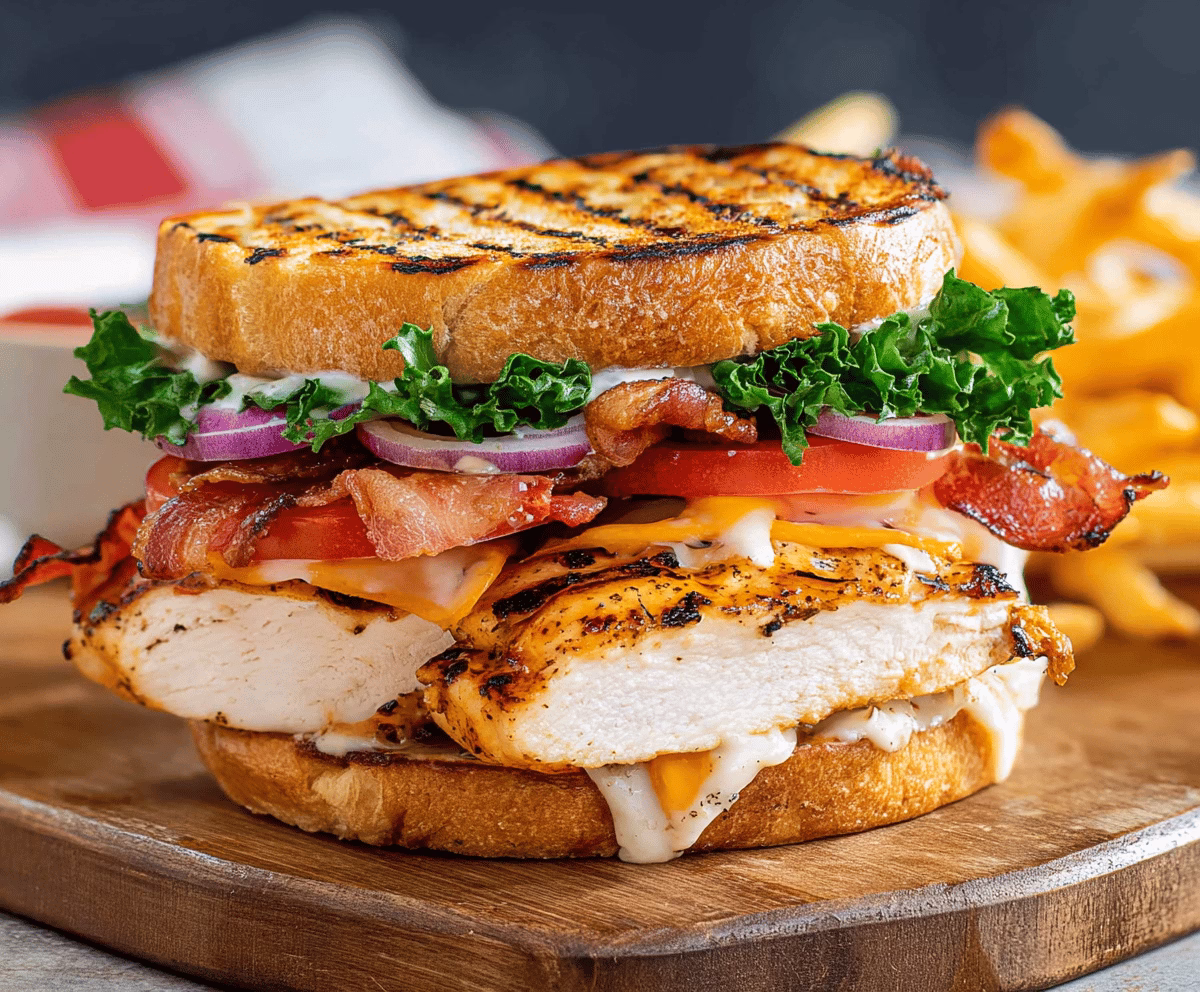Easy Grilled Chicken Club Sandwich Recipe