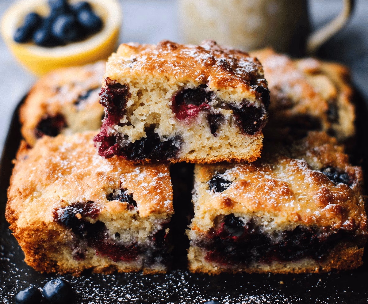 Easy Buttermilk Blueberry Breakfast Cake Recipe