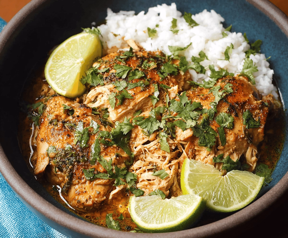 Easy Crock Pot Cilantro Lime Chicken Recipe