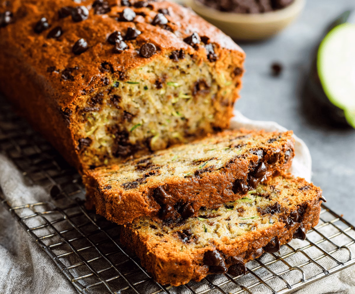 Moist Chocolate Chip Zucchini Banana Bread Recipe