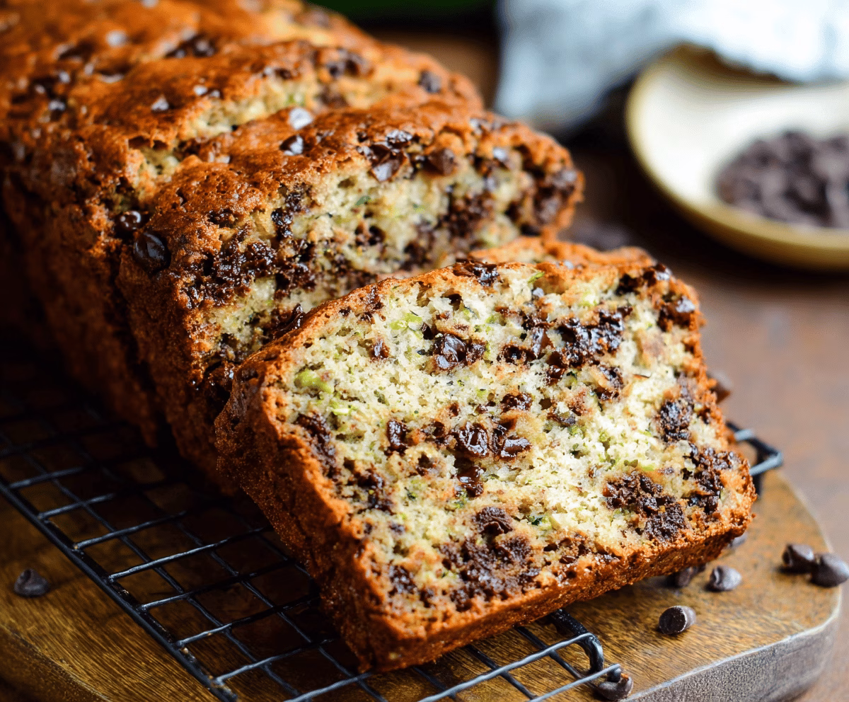 Moist Chocolate Chip Zucchini Banana Bread Recipe